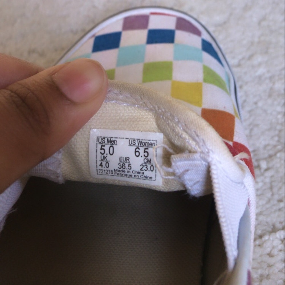 Rainbow Checkered Vans